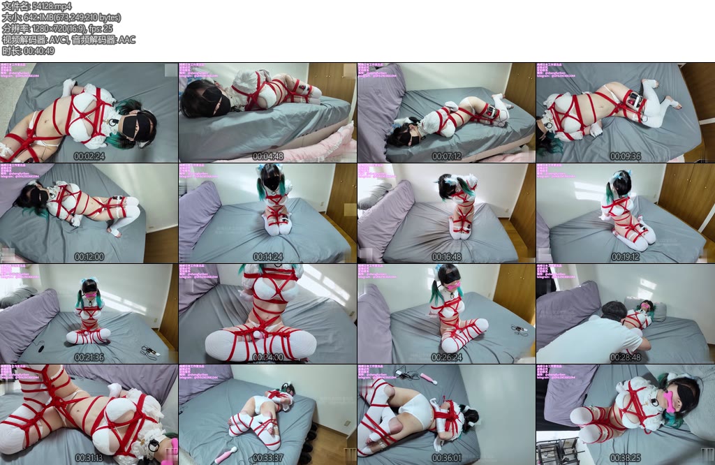 [亚洲绳艺] 绳缚日本工作室 毛绒狗狗巨乳玉足小怪兽TD坐缚强制gc郊狼电击屁屁日式紧缚狗骨口塞-丝依依