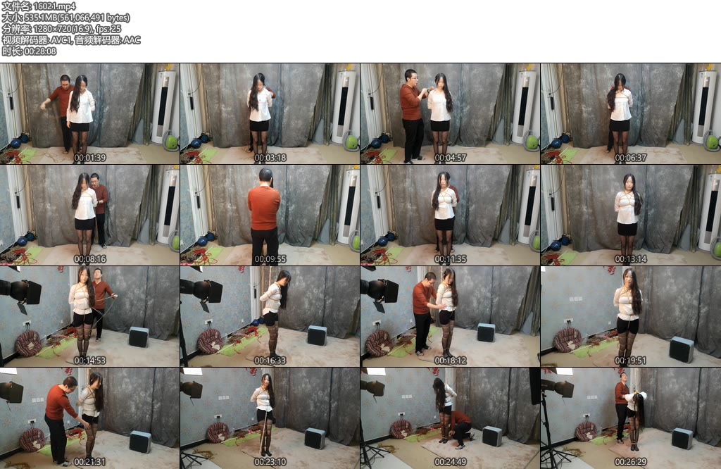 [束缘阁] 萌妹彩彩 白衬衣 五花体验 股绳拉扯-丝依依