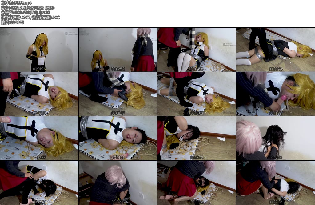 [莉雅原创] 假戏真做绑架案气味系剧情丝袜套头丝袜堵嘴踩踏胶带DID-丝依依