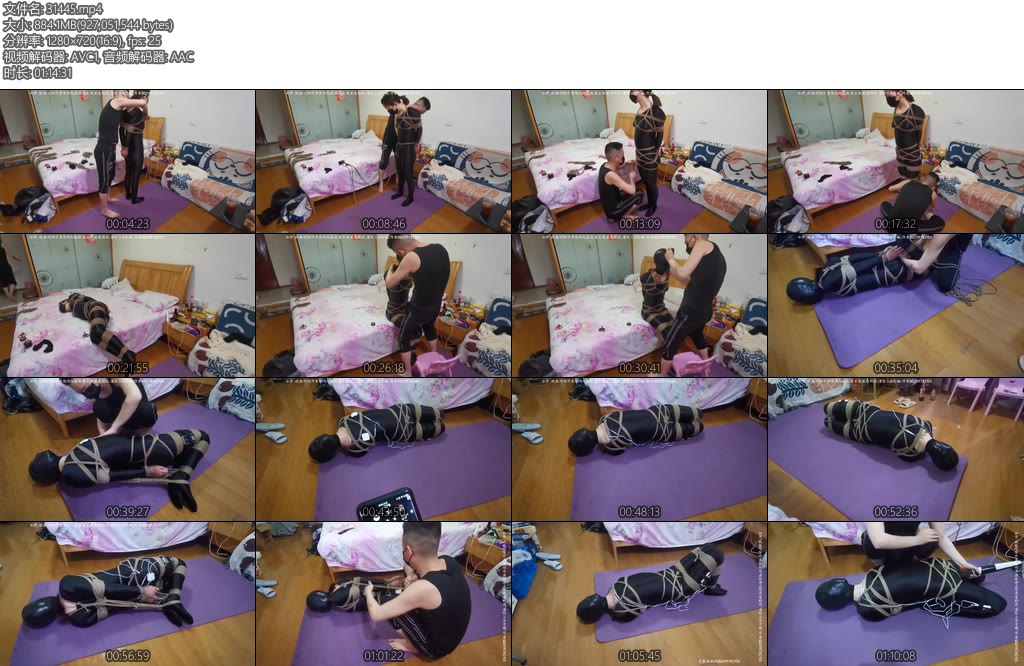 [网友原创] 我的媳妇 117弹、连体衣胶带包头驷马放置挣扎挠痒痒QZGC同时电击不小心电流开大直接炸毛了又哭又挣扎的-丝依依