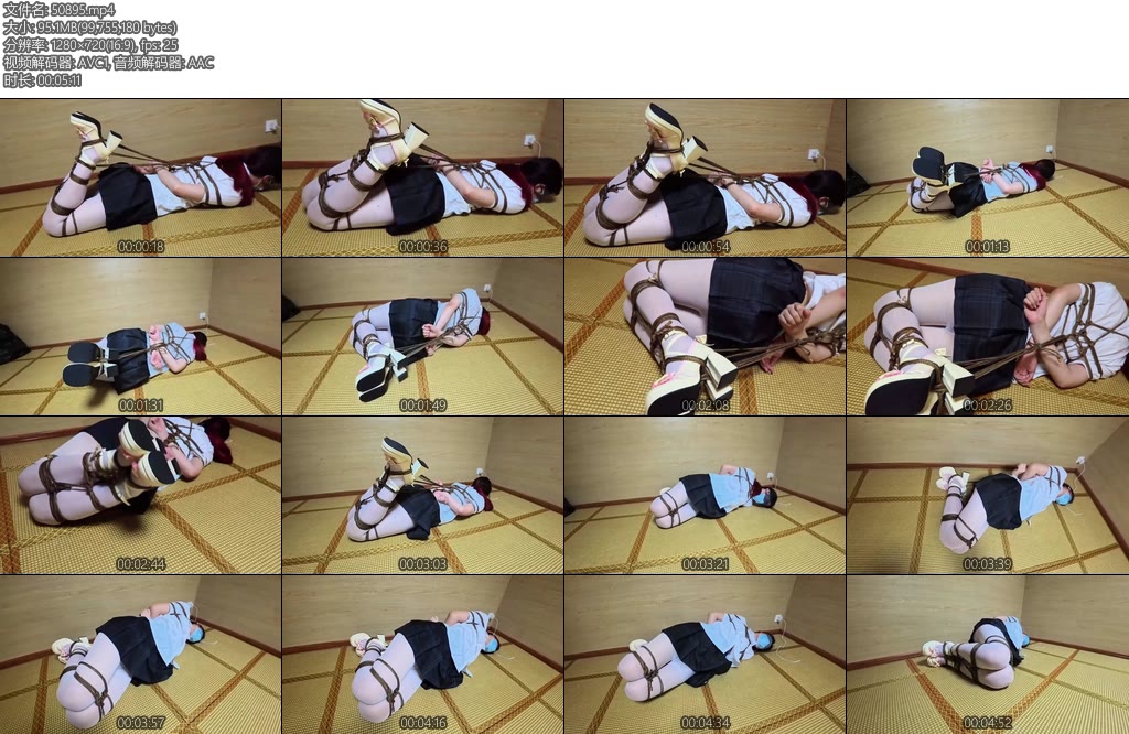 [渎竺原创] 白色洛丽塔jk白丝连裤袜后手缚驷马-丝依依