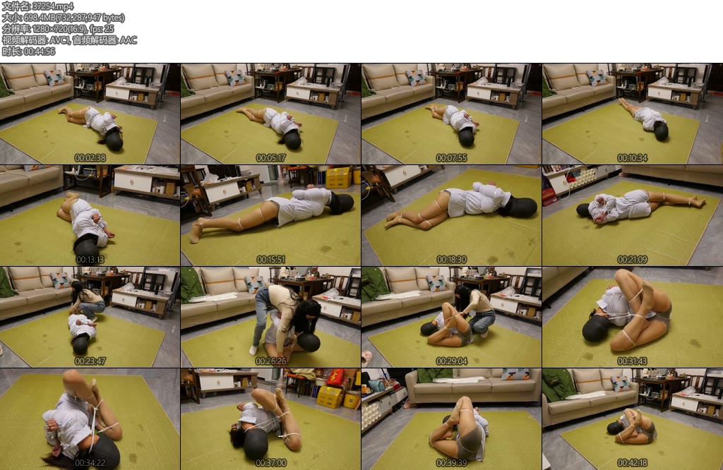 [胜景影视] 扎带捆绑女M（2）-丝依依