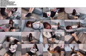 [禾一原创] 劫匪入室绑架OL装小北日式五花肉丝袜堵嘴原味白袜堵嘴驷马捆绑口球堵嘴-丝依依