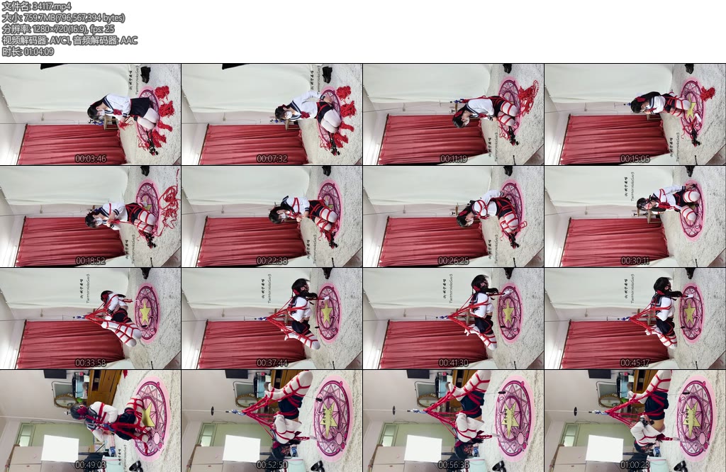 [坎喵原创] 绝望的自缚白丝过膝水手服JK日式折腿驷马悬吊-丝依依