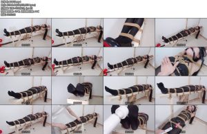 [亚洲绳艺] 冷酱长凳上黑色诱惑套装捆绑调教-丝依依