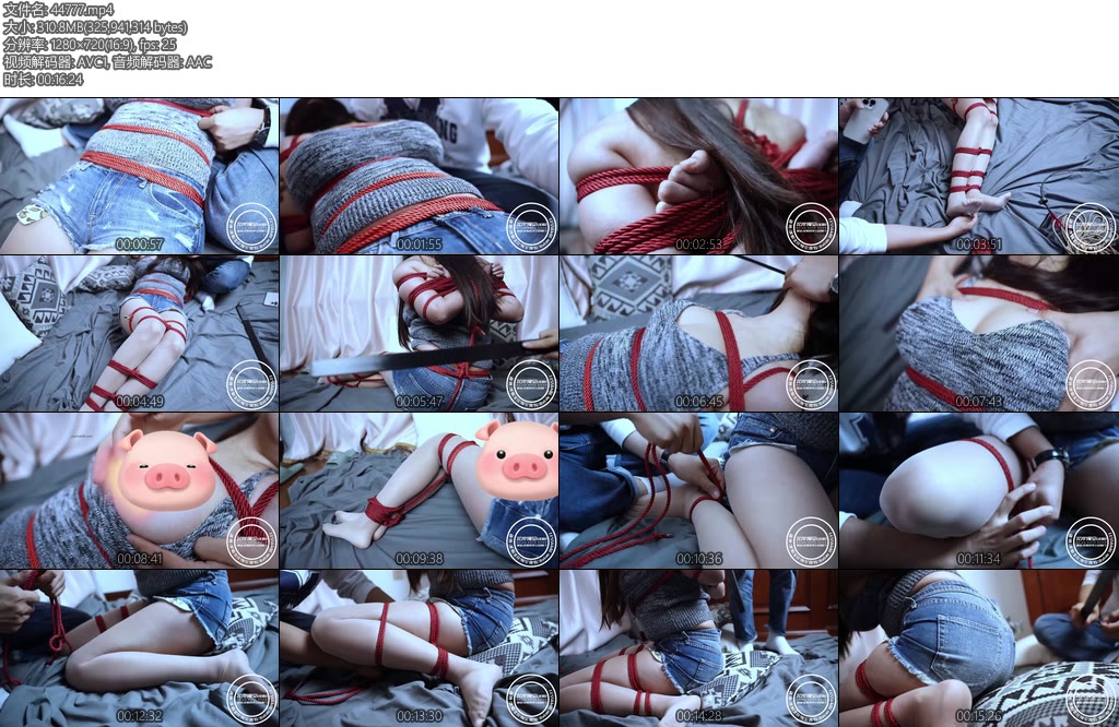 [北岸原创] 北岸绳室 绳缚体验被袭胸虐乳一-丝依依