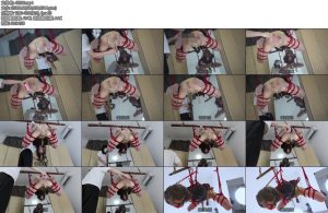 [面具原创] 面具男 郭媛007伪娘绳模训练营为了让他在别的工作室也能够胜任工作那么进行残酷的空中扣扣机训练器榨汁忍耐训练-丝依依