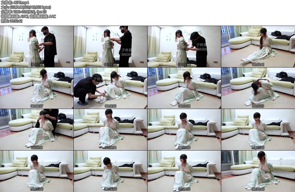 [子衿原创] 新模试镜汉服五花完美身材口球口水-丝依依