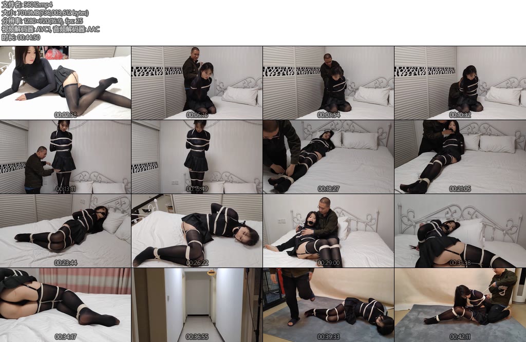 [随心原创] 黑色连体油亮吊带丝袜鸭子嘴口夹严密捆绑自娱自乐-丝依依