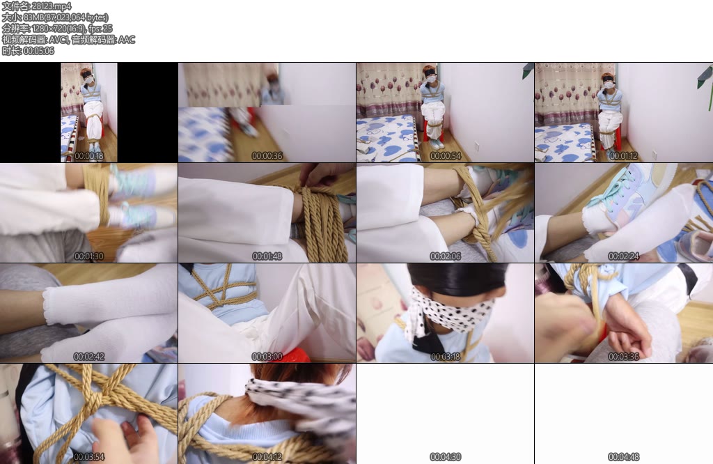 [荷仙原创] 荷约 把生病中的女孩子被绑在椅子上白布直接蒙嘴使劲地挣脱还是无济于事那就给你解开吧但在解开的途中还是要欺负一下的啦-丝依依