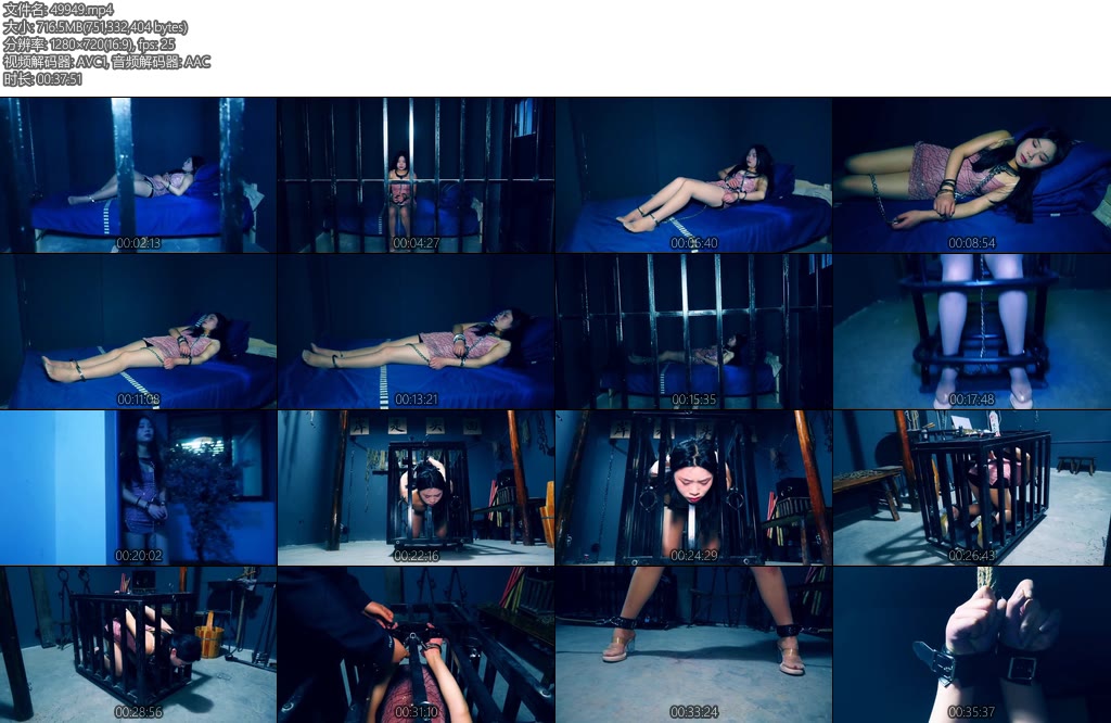 [胜景影视] 空姐毒贩的隐藏上集空姐利用职务之便从事贩毒事业毒贩在贩毒中被抓获拒不配合交代毒品来源被禁锢在笼子里惩罚才交代-丝依依