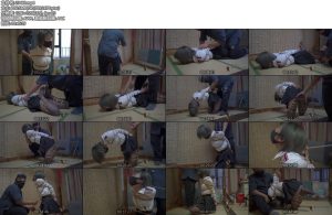 [象人原创] 嗷嗷直臂折腿缚，膝盖着地放置，受力股绳折磨，紧缚勒嘴耳光-丝依依