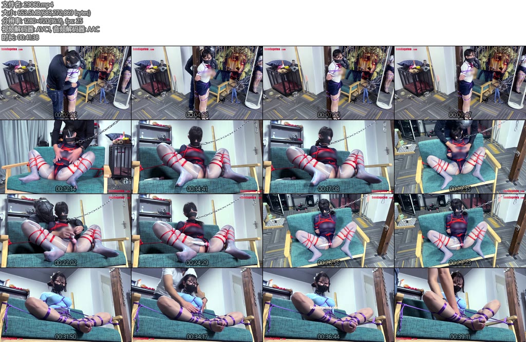 [绳精病] 紧缚少女放置墙高三合一-丝依依