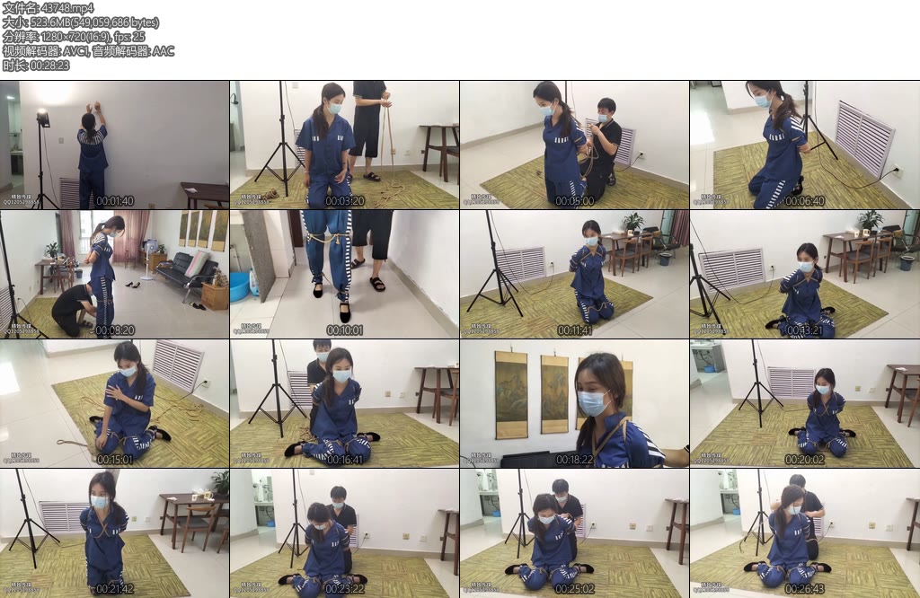 [星星之火] 精致 女犯最后的体验新模初次体验捆绑囚服脚镣手铐押解-丝依依