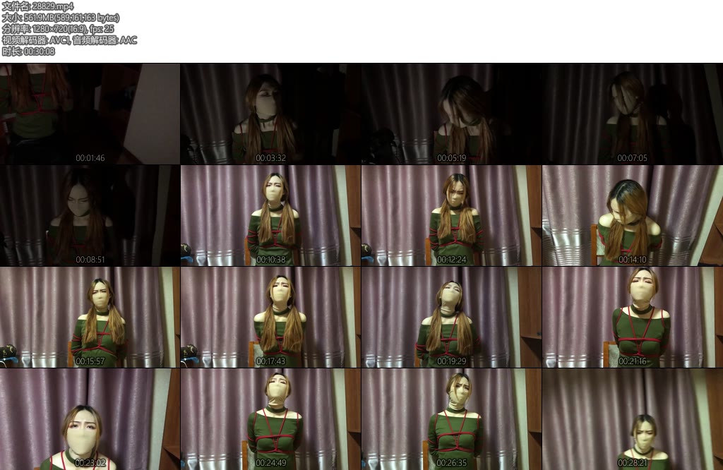 [朦胧原创] 朦胧工作室 蒙面紧缚堵嘴完整版-丝依依