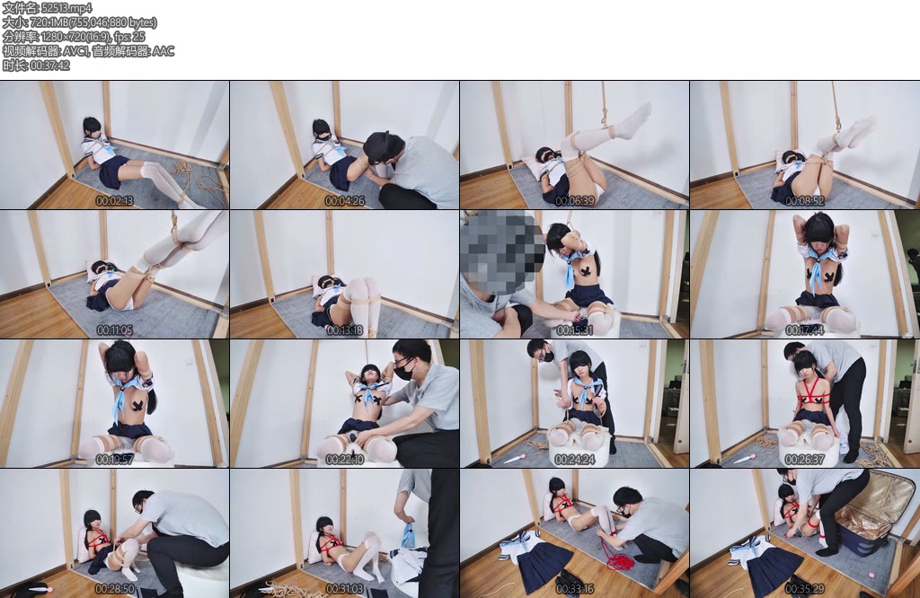 [亚洲绳艺] 绑架JK制服妹子装箱回家狠狠的调教来的时候好好的走的时候玩坏了-丝依依