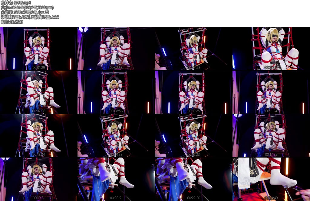 [人间牧场] 叶沫沫拘束屋第四期应粉丝要求而再次陷入拘束架中被完全拘束的菲比-丝依依