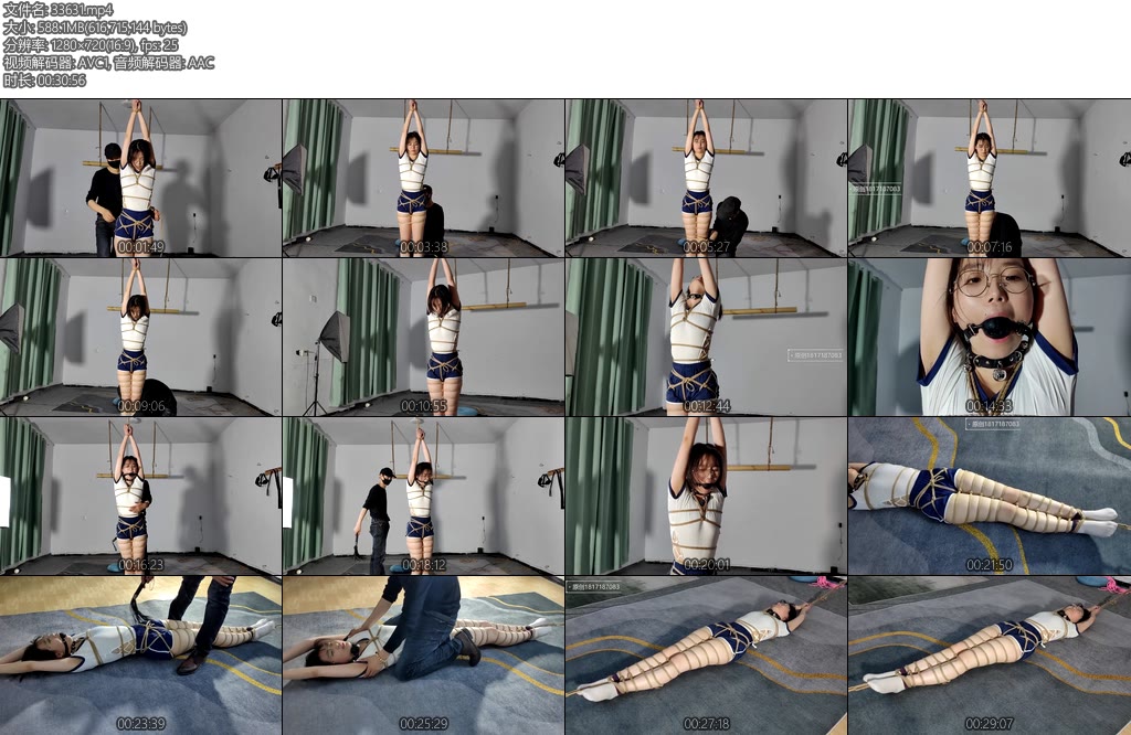 [山鬼原创] 女大学生孩直立捆绑-丝依依