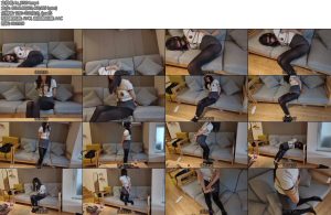 [深海里的猫] 珂珂韩国学生服厚黑丝捆绑挣扎-丝依依