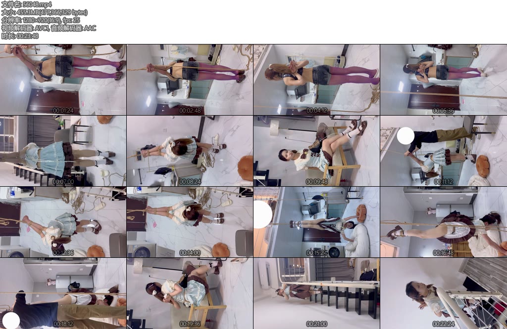 [内八原创] Lolita女孩甜巧却极度反差被绑成粽子极限倒吊直臂-丝依依