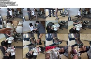 [绳之韵] 轻熟女怡情，黑丝白衫凳子仰面缚虐（第一集）很爽的TK，嫩滑的黑丝，敏感的小妞-丝依依