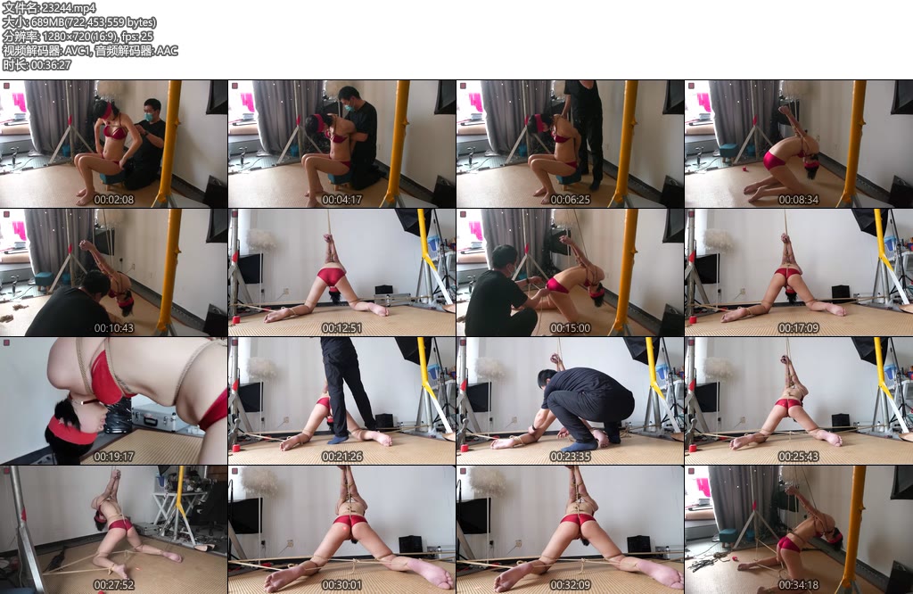 [绳之韵] 大长腿唐婉，红内衣极限直臂，后手勒阴跪吊-丝依依