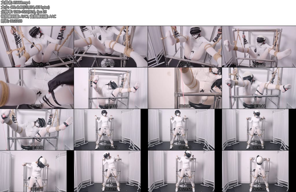 [禁忌收容所] 收容10tiao蛋TK电击笔电击到哭泣拘束强高站立拘束棒子强高白丝白靴白蝴蝶结胖次-丝依依