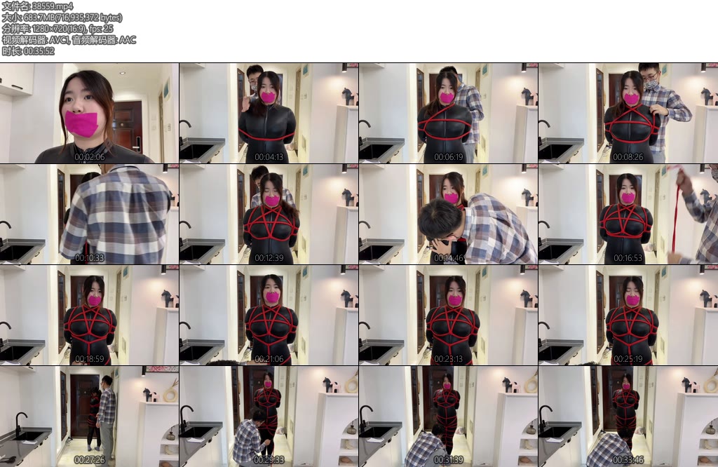 [默示录] 缚艺录小蟹来一次正常的全身缚胶带缠的有点累-丝依依