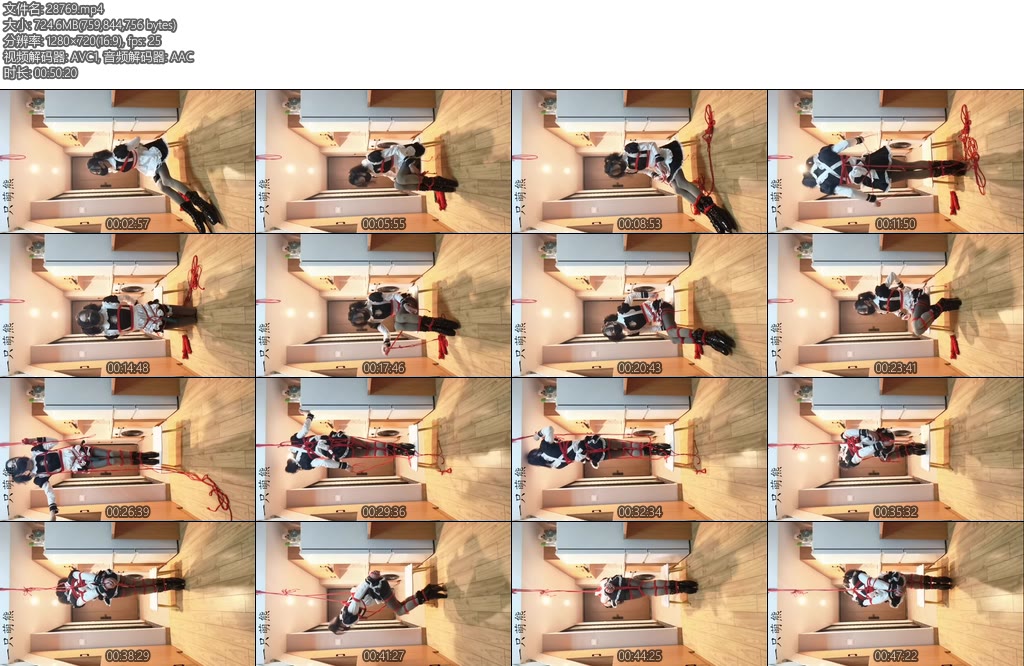 [一只萌熊] 女仆芭蕾高跟站立自缚-丝依依