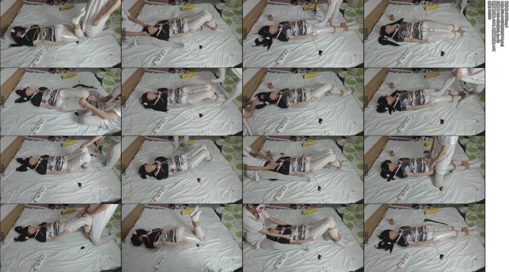 [津缚原创] 媳妇的调教日记（第五集）木乃伊TK强制固定放置紧缚棒棒刺激堵嘴-丝依依