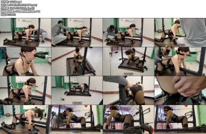 [浅浅原创] 金属拘束架系列（06）麻绳来回拉扯着头发和钢沟，让m苦不能言-丝依依