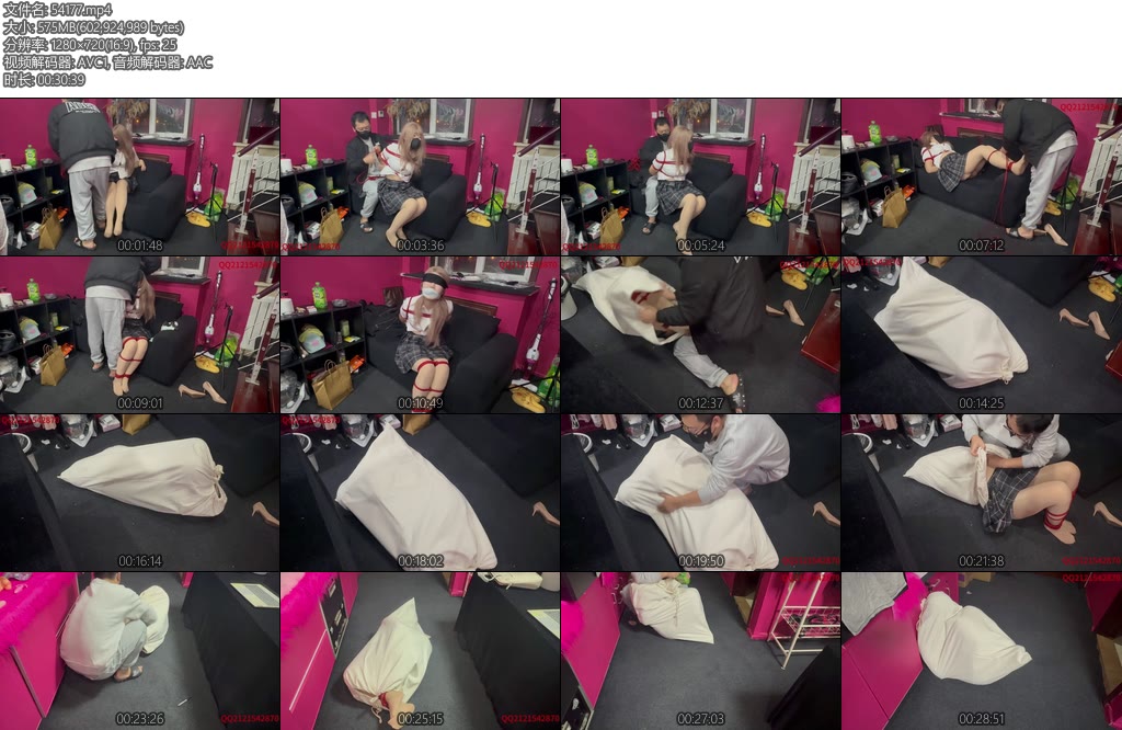[悦感日记] 小美剧情上门修电脑被绑架装麻袋挣扎放置TJ-丝依依