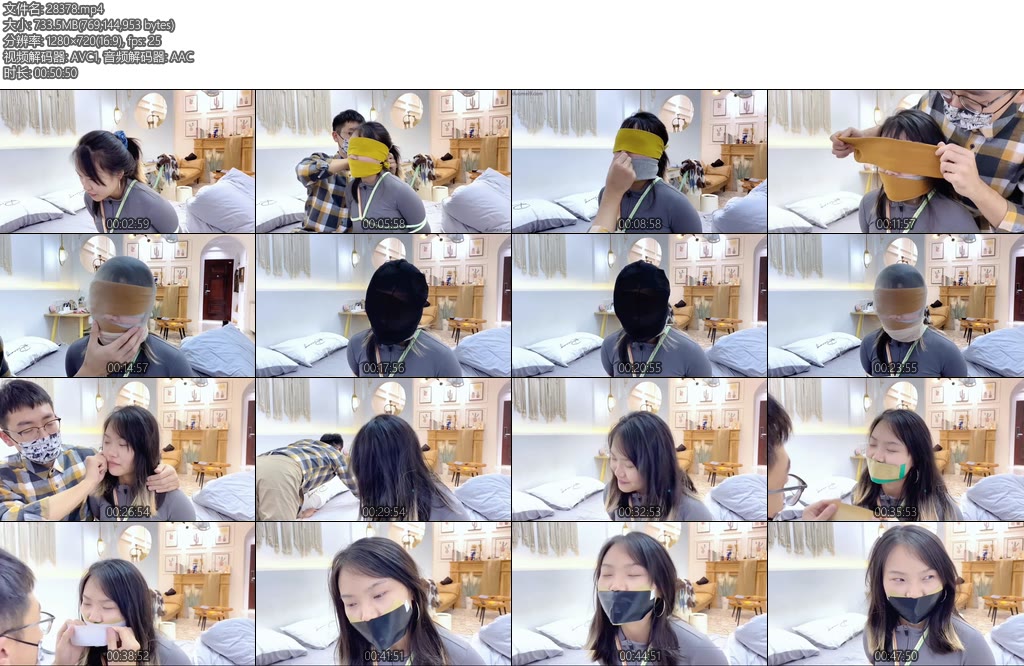 [默示录] 缚艺录 健身小S的绳艺写实日记（4）棉袜爱好者的福利3层面棉袜包裹套头再来3层丝袜套头最后胶带贴贴贴-丝依依