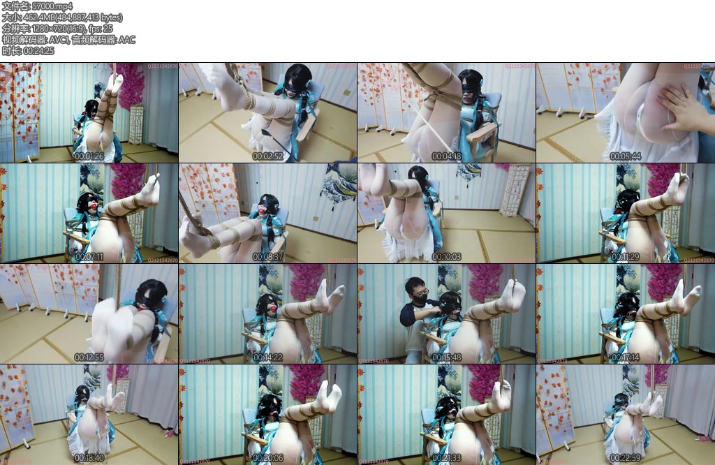 [悦感日记] 雀雀cos西施诗语江南超大口球啵啵贝TKSP虐足最后关灯放置双机位-丝依依