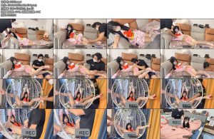 [欢乐谷] 吊篮开腿强制调教深度版吊篮的正确打开方式扎带固定测底无法动弹之后开始上设备-丝依依