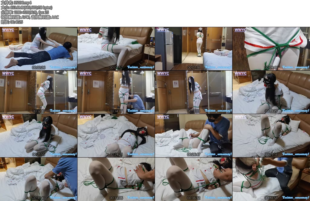 [雯雯原创] 雯雯绳艺 护士受难记-丝依依