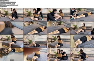 [默示录] 缚艺录小若肉色胶带捆绑后小若来回翻腾就是挣脱不开面对镜头有点害羞-丝依依