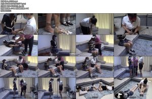 [新月原创] 雪莹玉箫定拍挂科惩罚互戴镣铐蒙眼丝袜堵嘴自带D塞td股绳拔河解缚-丝依依