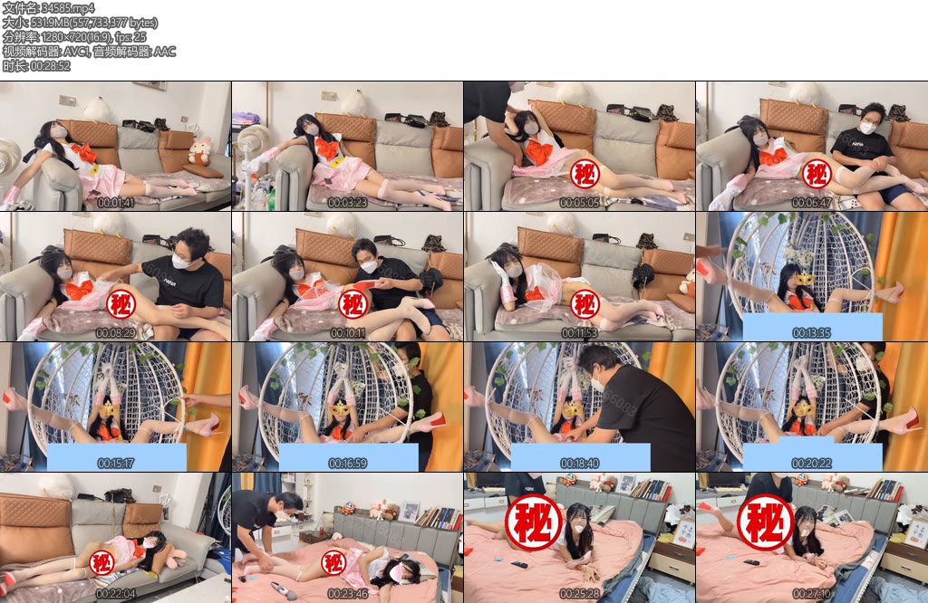 [欢乐谷] 扎带捆绑在吊篮上的卡哇伊 蒙面大叔入室绑架了一名正在看书穿着卡哇伊服饰的一名白丝高跟美少女-丝依依