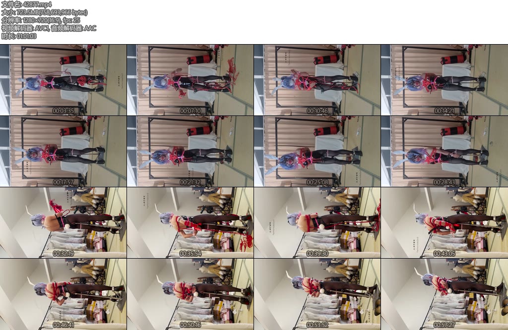 [坎喵原创] 兔子洞兔女郎罚站架自缚强制站立强高-丝依依