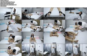 [趾间艺束] (1018) 护士可儿被精神病人反杀绑带捆绑手脚枷四肢吊铐折磨挠脚挠全身TK手铐脚铐脚趾铐-丝依依
