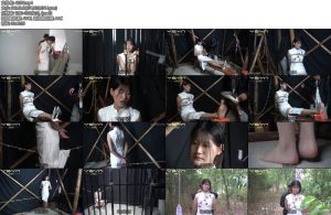 [一绳有你] 视死如归旗袍女学生被抓进牢房戴上土拷脚镣刑房捆绑坐老虎凳挠痒走绳晕死醒后刑场五花大绑枪决-丝依依