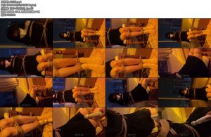 [凉叶子] 黑色叶子像是入室不成反被绑的小特工椅子捆绑白袜振动游走-丝依依