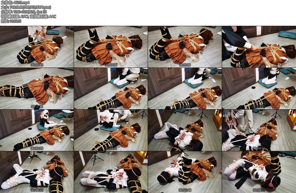 [亚洲绳艺] 双人驷马郊狼间接二百抗压-丝依依