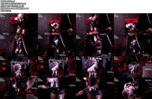 [莉雅原创] 怪盗落网拘束紧缚蛋蛋笼子单手套口球口塞-丝依依