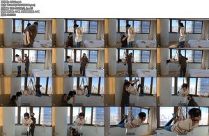 [JS原创] 欣妍牛仔裤长靴悬吊捆绑口球堵嘴口水直流蒙眼棒棒刺激-丝依依