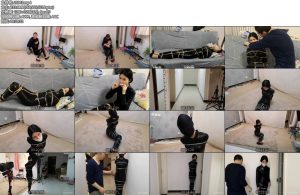 [随心原创] 孟瑶 搜查官 扎带全身白布头套透明胶带黑胶白胶各种的堵嘴折磨-丝依依