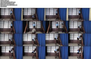 [试炼原创] 倩倩情趣女警服黑色高跟堵嘴头套金属一字枷锁放置-丝依依