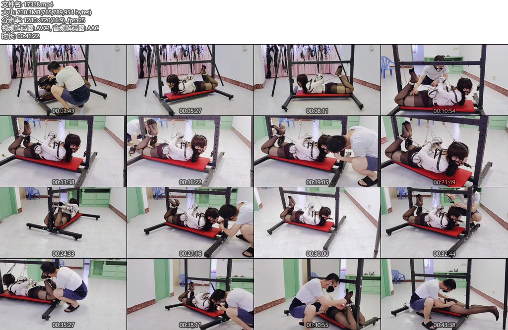 [浅浅原创] 金属拘束架10，一体式组装拘束禁锢-丝依依