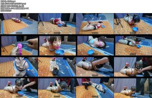 [飞天原创] 悦儿4公分口球直臂放置觉得不过瘾在换一个5公分口球继续放置口水大量喷出继续找点刺激-丝依依